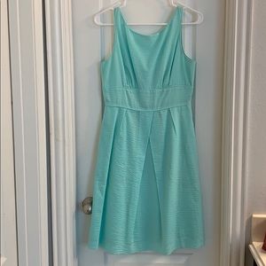 J. Crew sea foam seersucker sundress